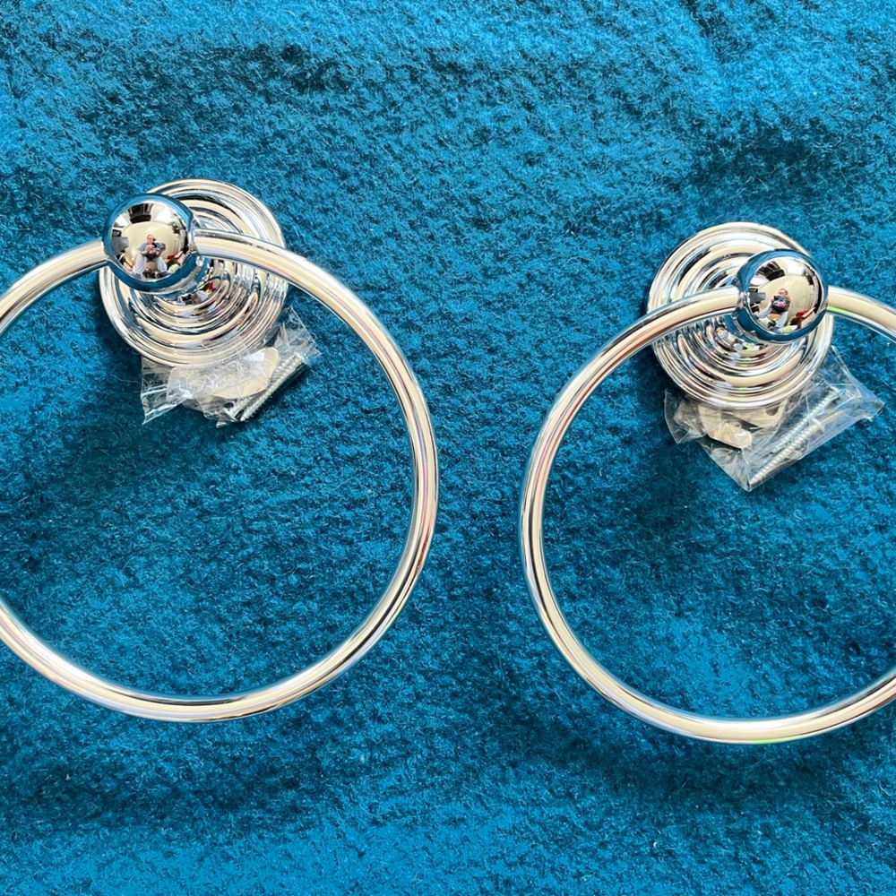 2  Stainless Steel Hand Towel Rings